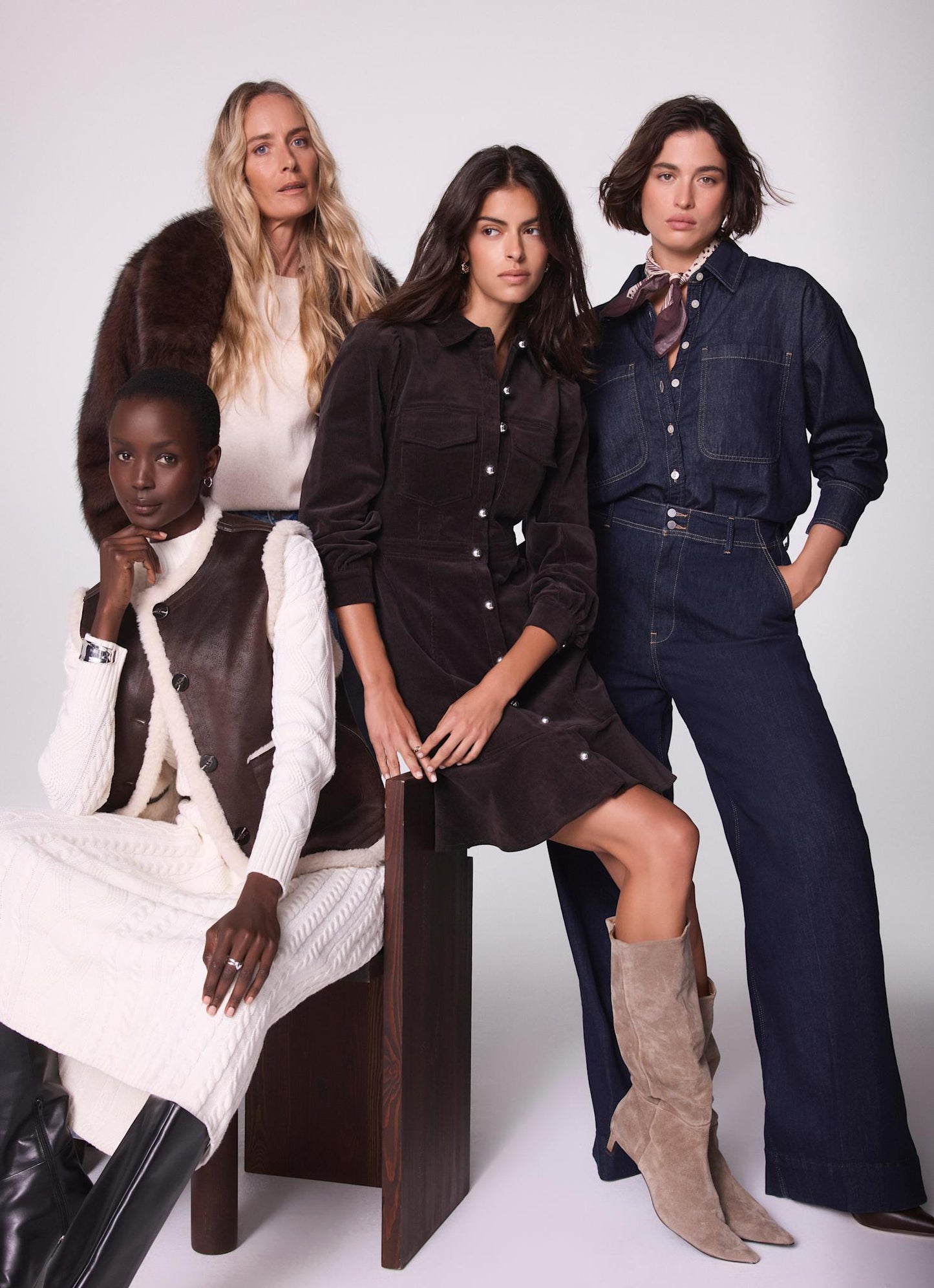 Cream Cable Knit Midi Dress