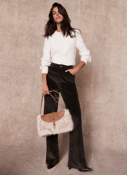 Cream Puff Sleeve Knit Jumper