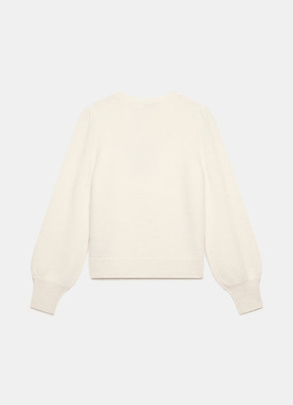 Cream Puff Sleeve Knit Jumper