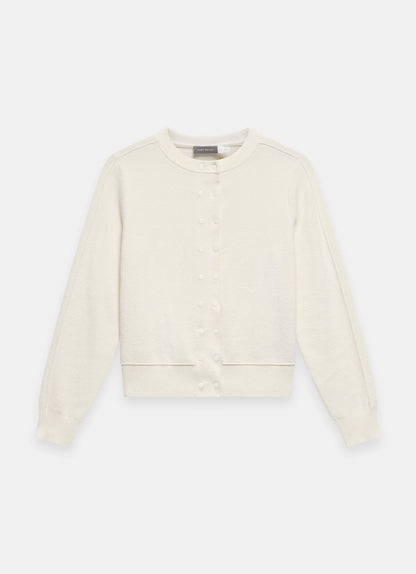 Cream Lightweight Cotton Blend Cardigan