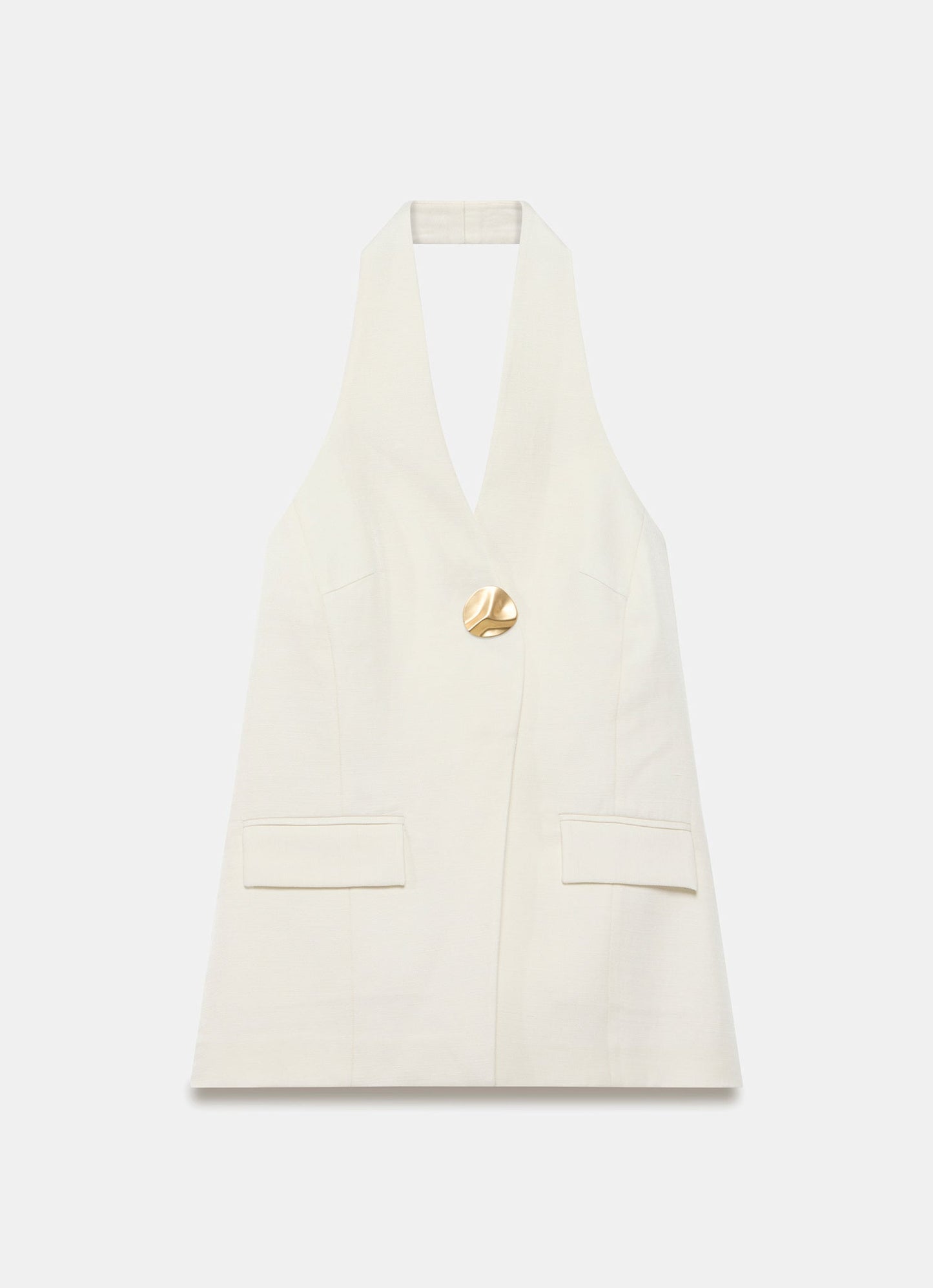 Cream Halterneck Waistcoat