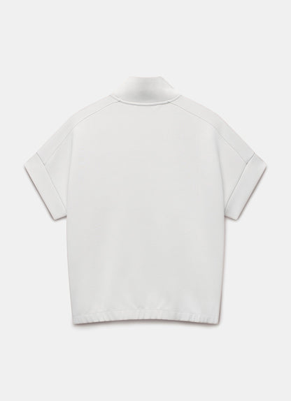 Cream Super Soft Short Sleeve Sweatshirt