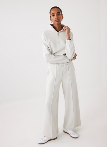 Cream Super Soft Zip Detail Sweatshirt