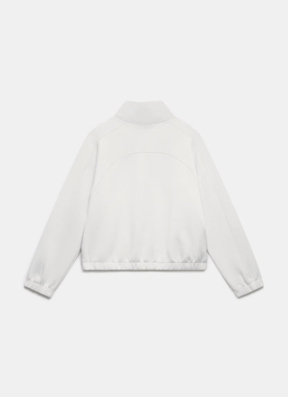 Cream Super Soft Zip Detail Sweatshirt