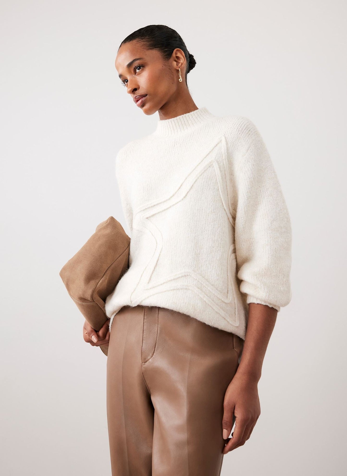 Cream Star Knit Jumper