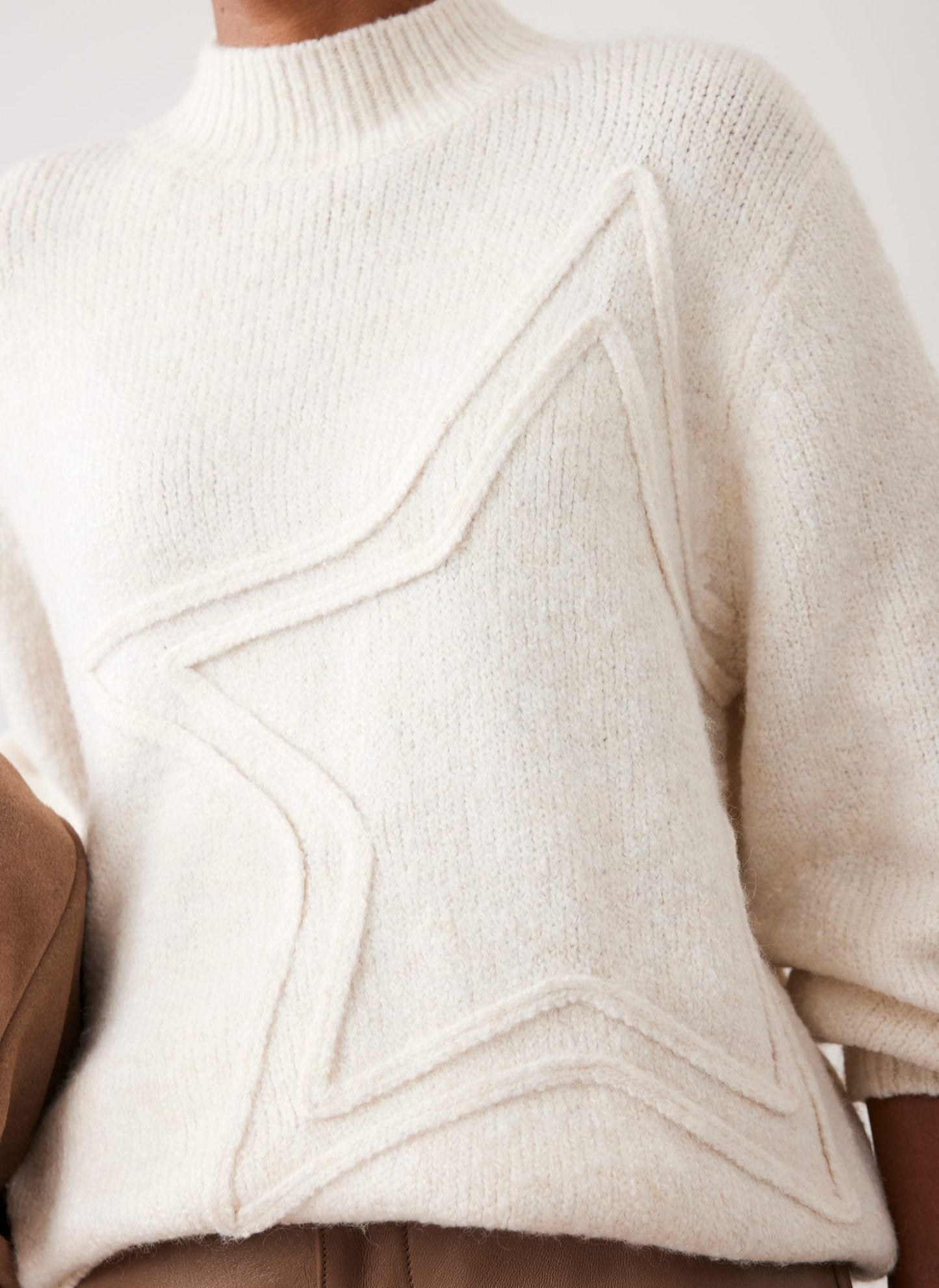 Cream Star Knit Jumper
