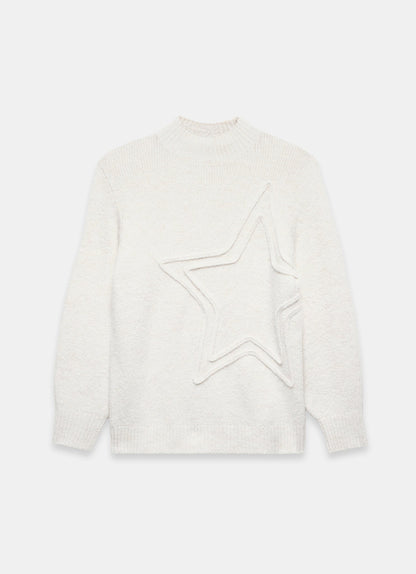 Cream Star Knit Jumper