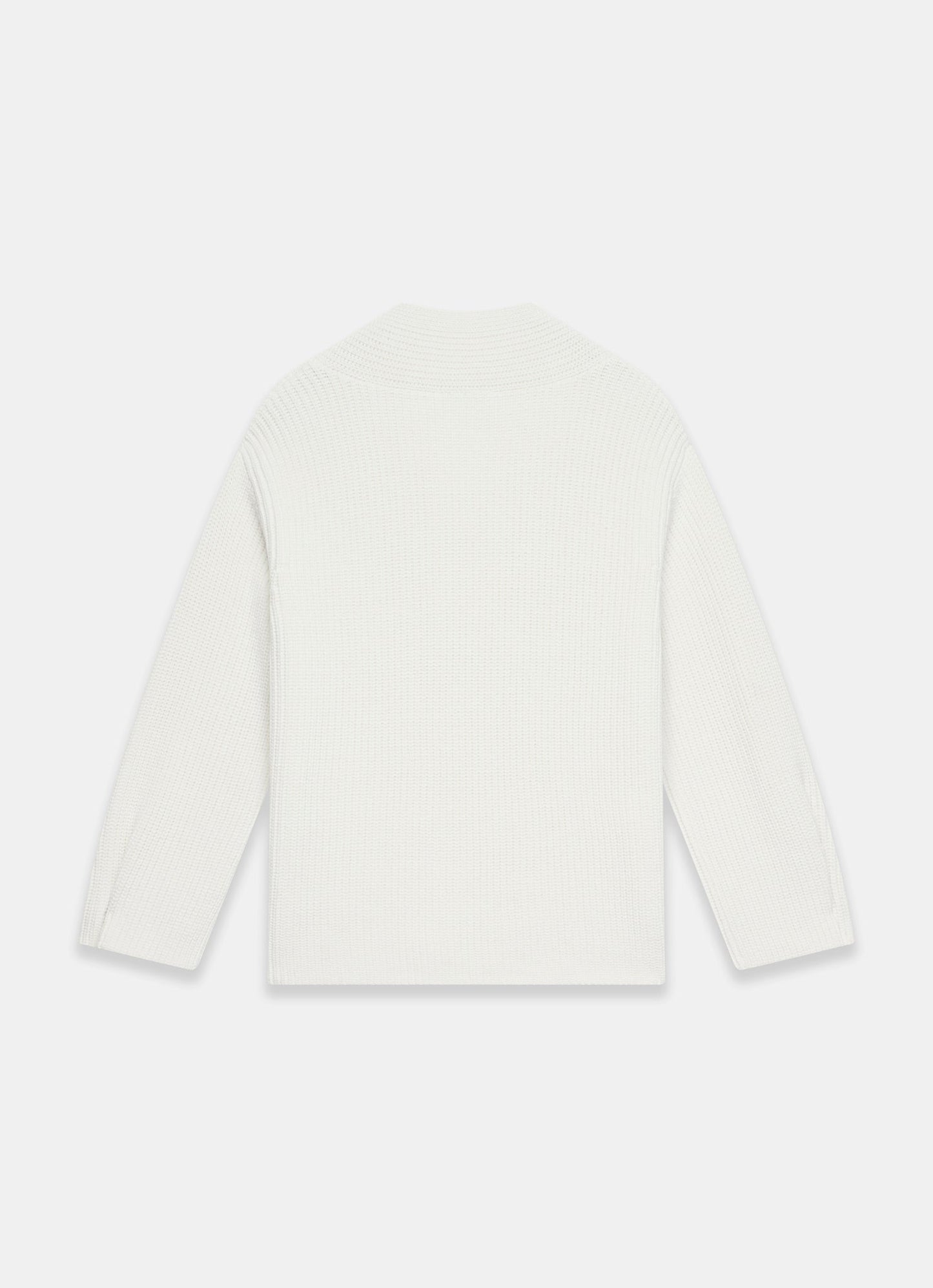 White Cotton Blend Knit Jumper