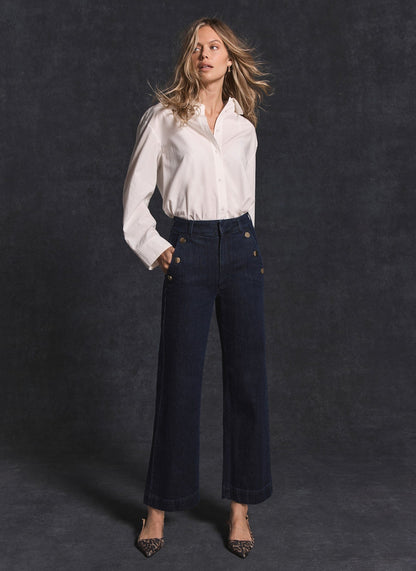 Dark Indigo Cropped Jeans