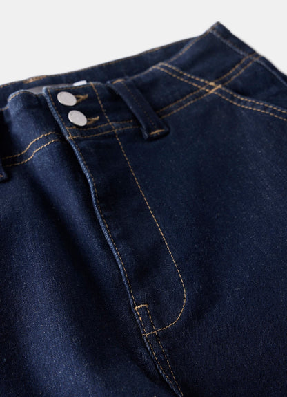 Dark Indigo Tailored Wide Jeans