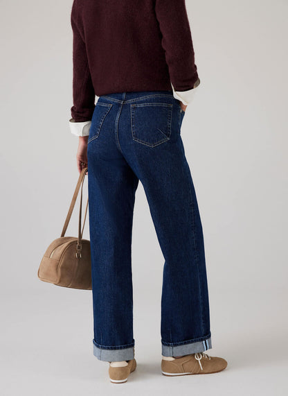 Dark Indigo Workable Wide Jeans