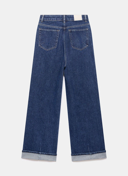 Dark Indigo Workable Wide Jeans