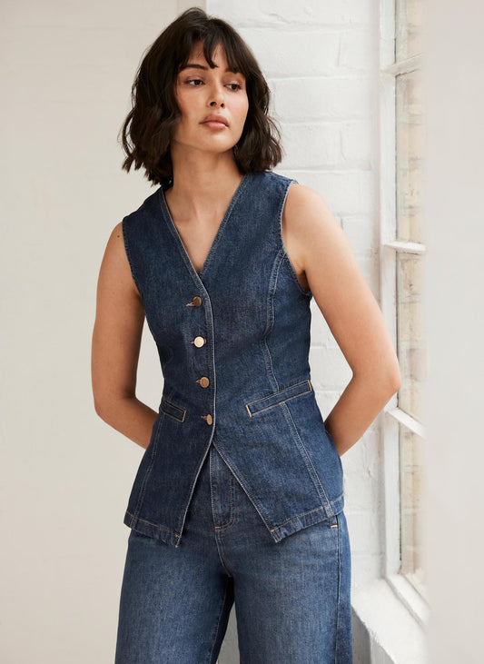 Indigo Denim Waistcoat