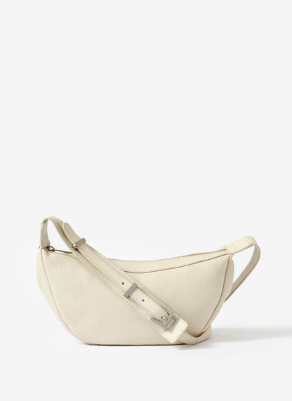 Dolly White Leather Scoop Sling Bag