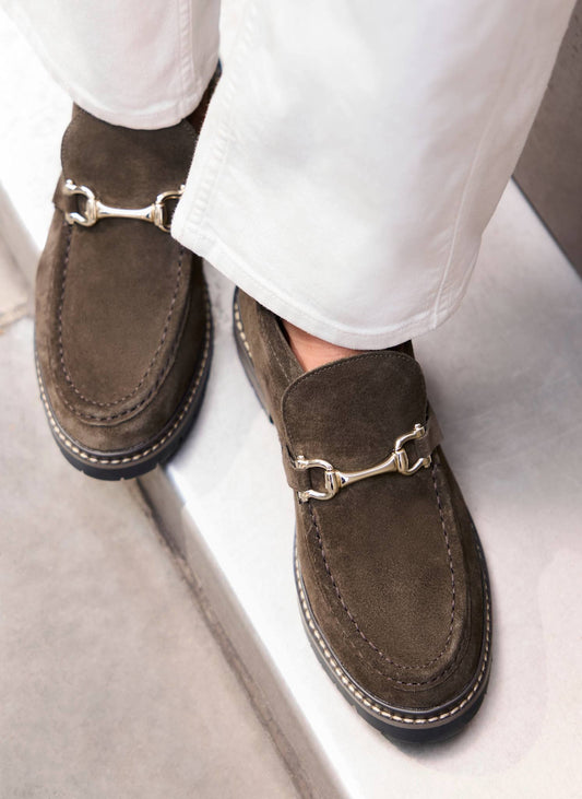 Effie Brown Suede Loafer Boots