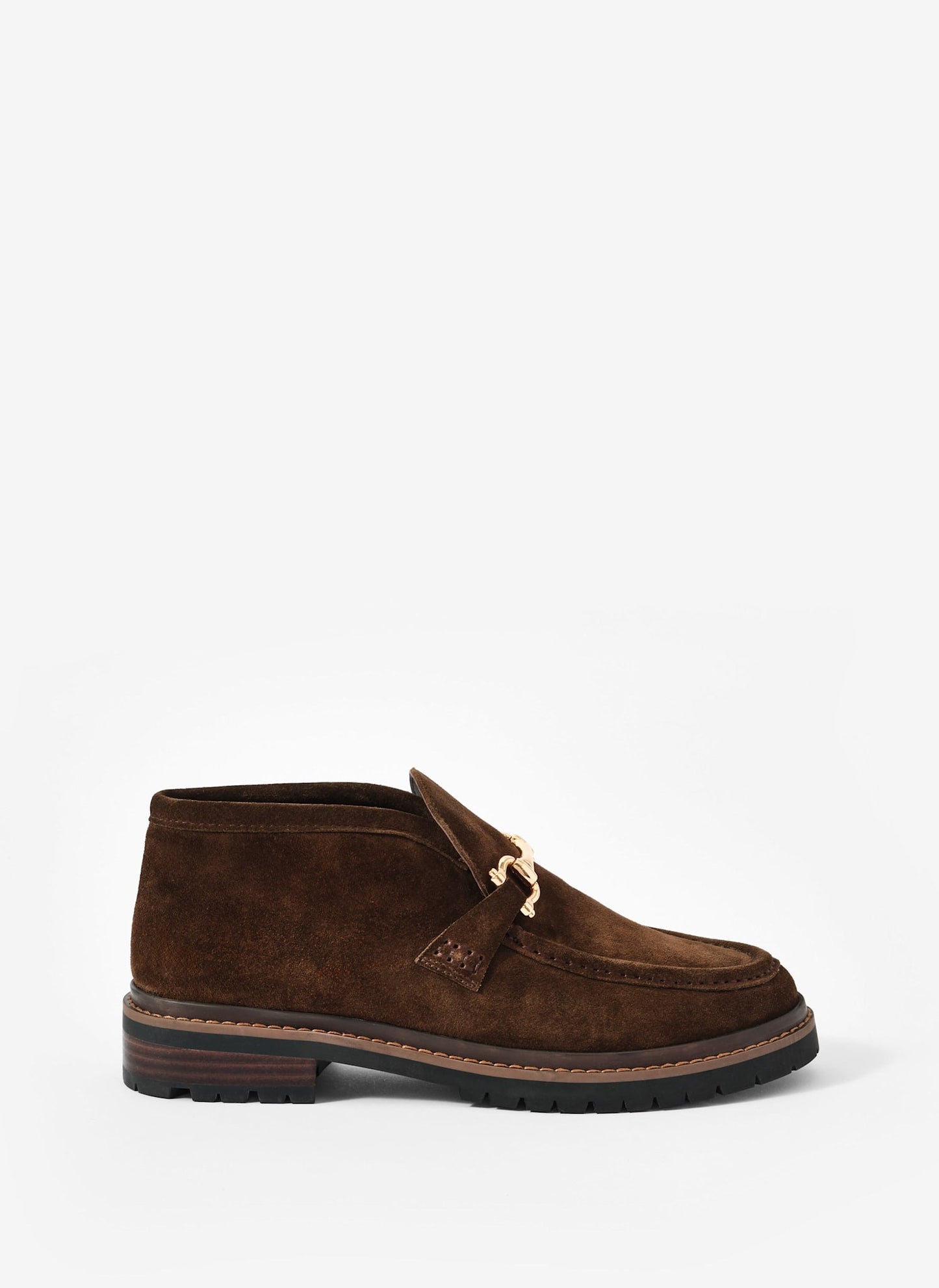 Effie Brown Suede Loafer Boots