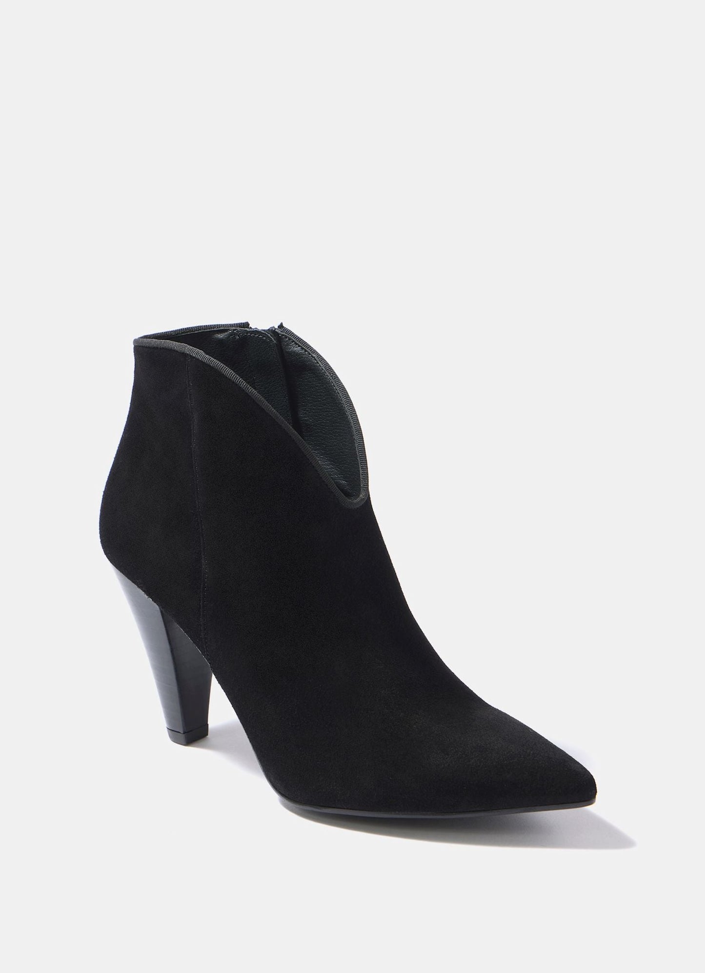 Finny Black Suede Ankle Boots