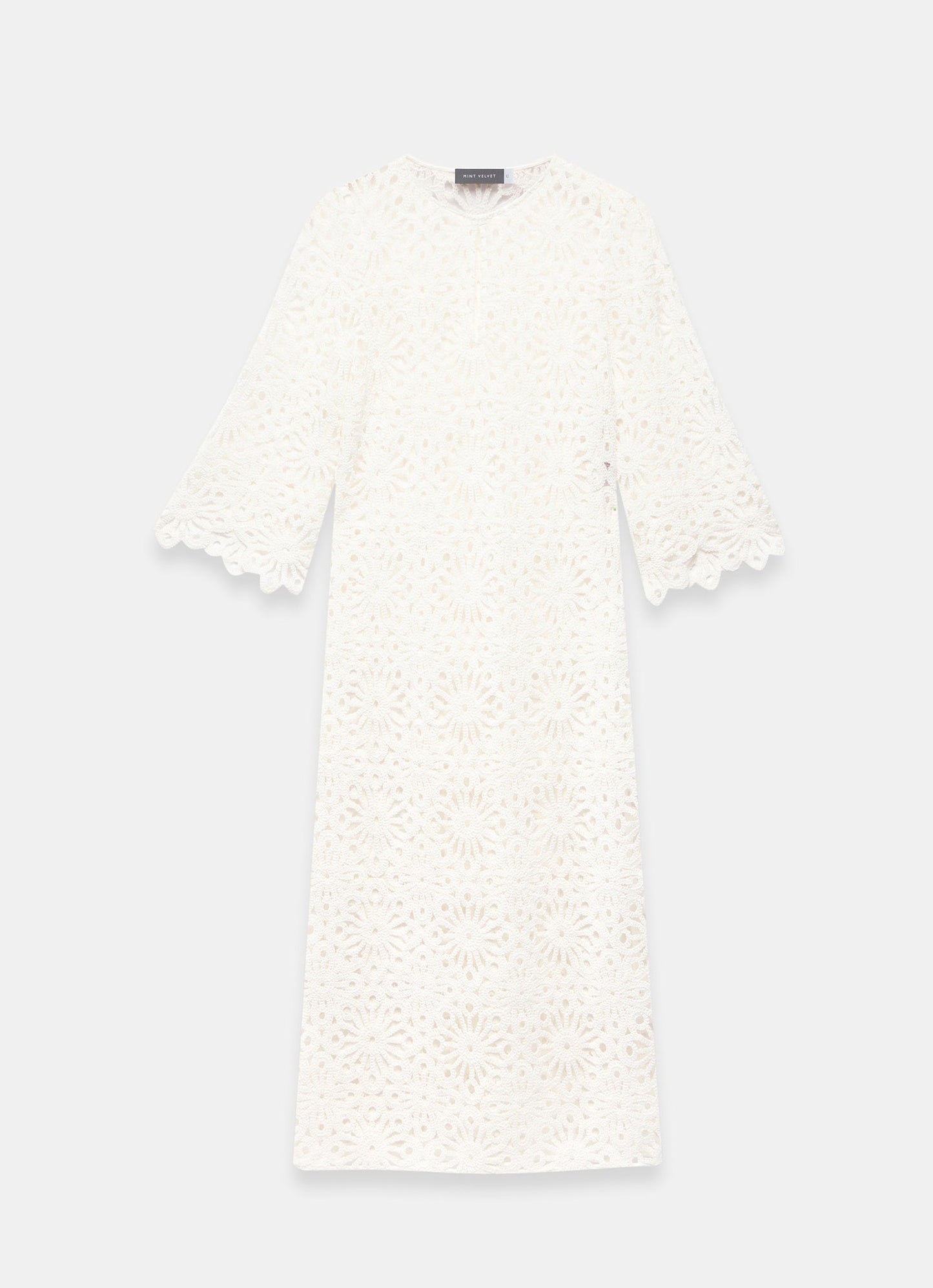 White Crochet Beach Cover Up Dress