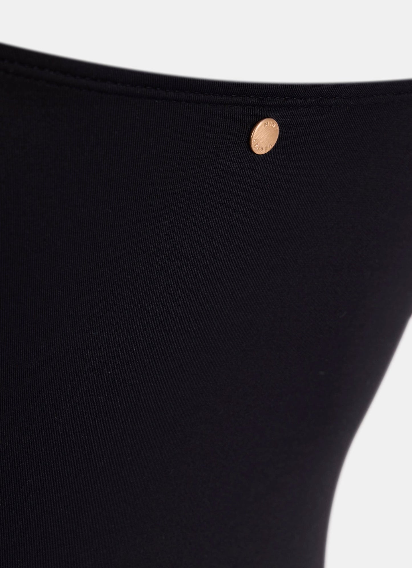 Black Embroidered Bandeau Swimsuit