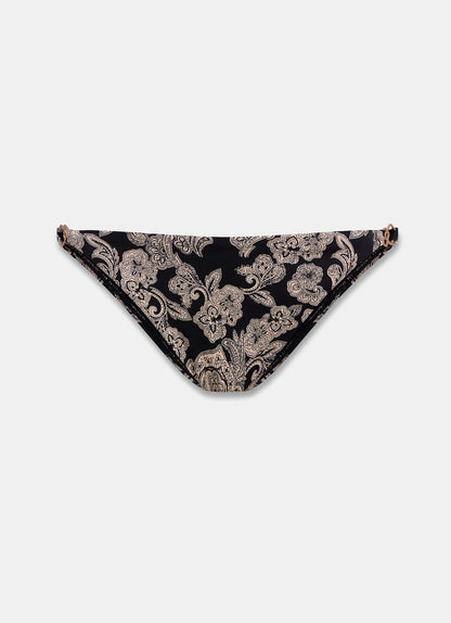 Black Print Bikini Bottoms