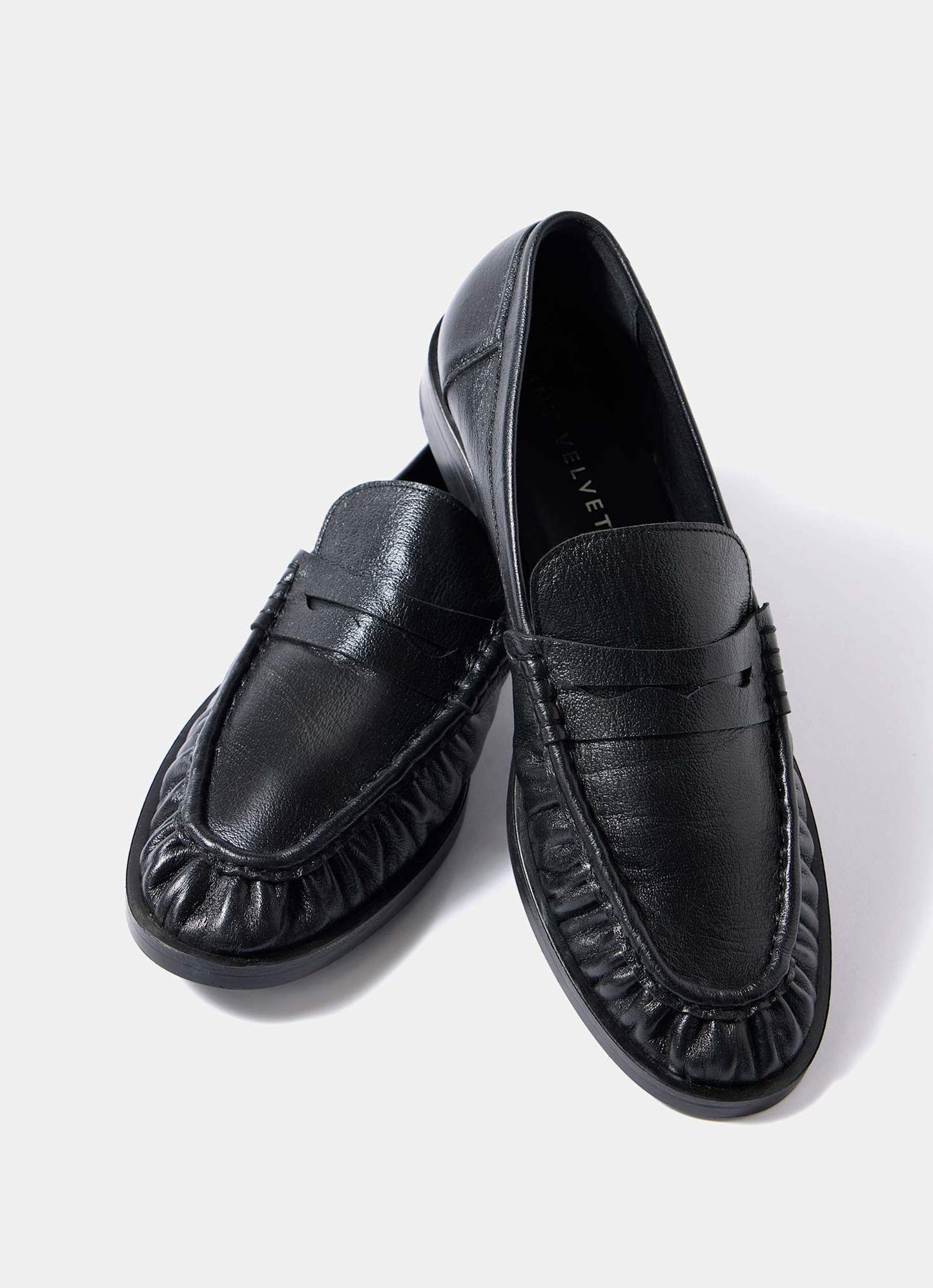 Gigi Black Leather Loafers