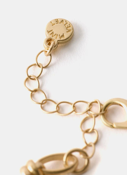 Gold Tone Heart Charm Bracelet
