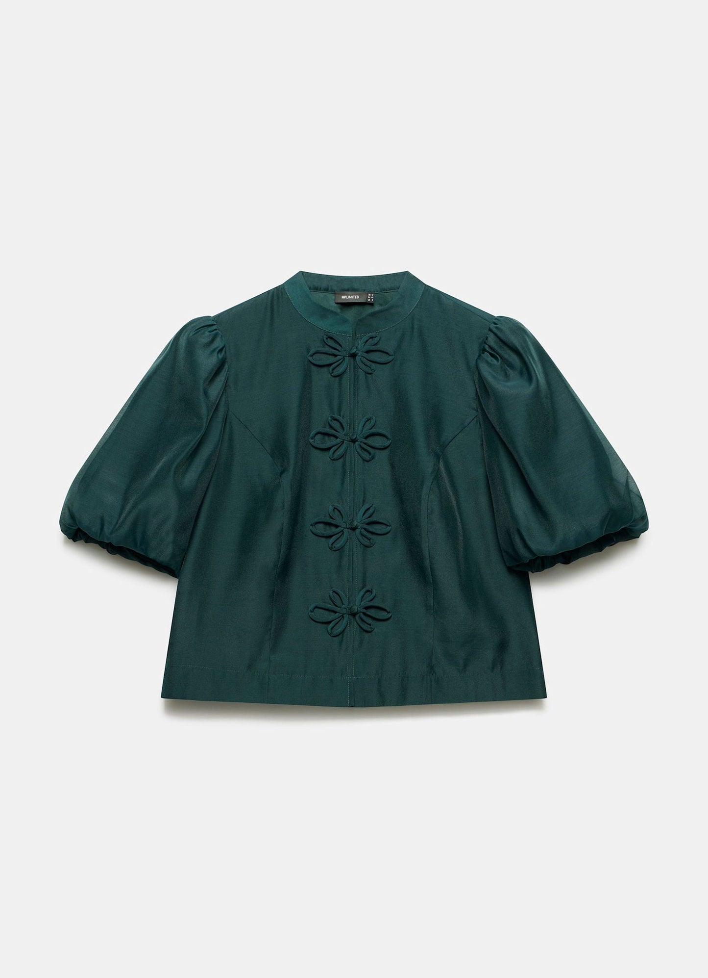 Green Puff Sleeve Top