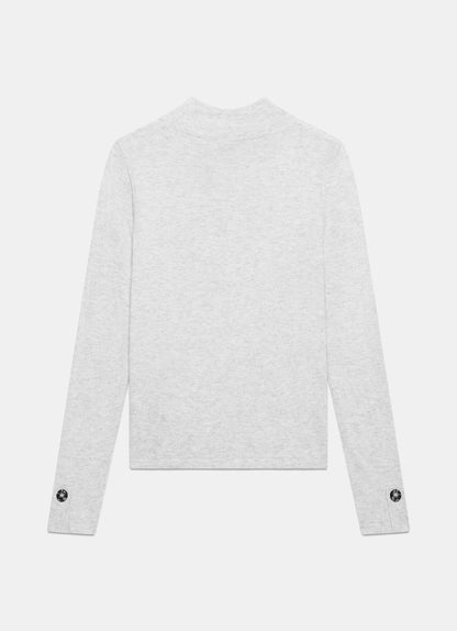 Grey Button Detail Top