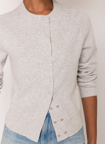Grey Lightweight Cotton Blend Cardigan