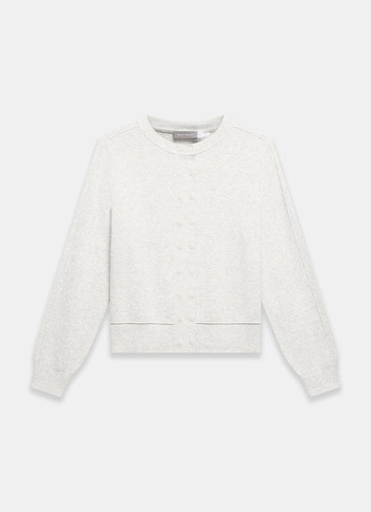 Grey Lightweight Cotton Blend Cardigan