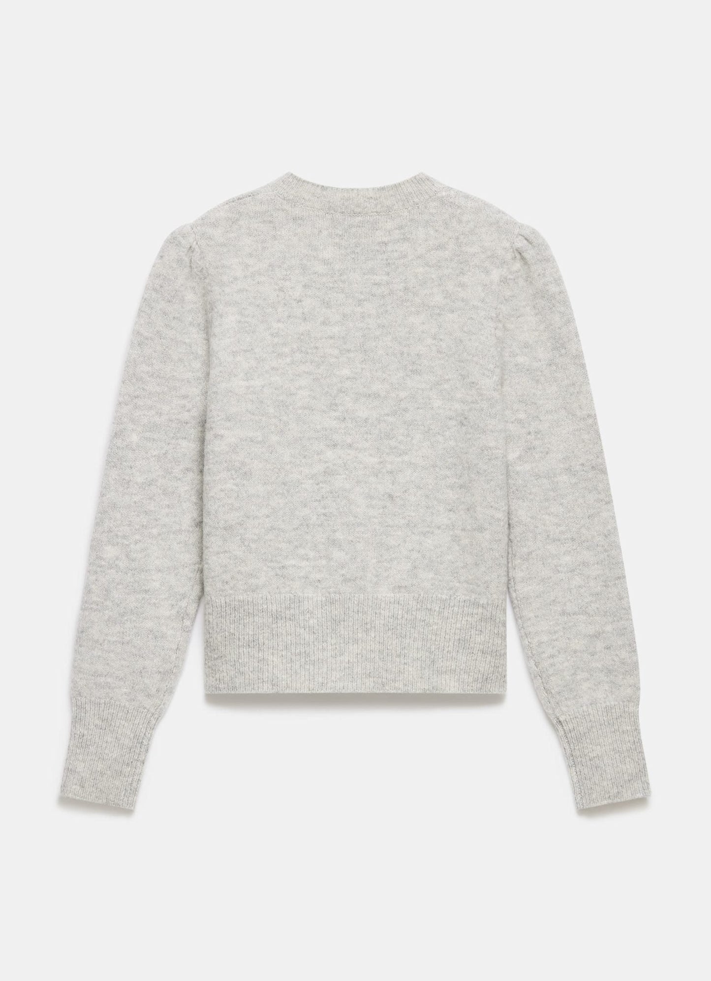 Grey Wool Blend Button Cardigan