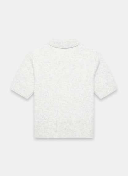 Grey Short Sleeve Knit Top