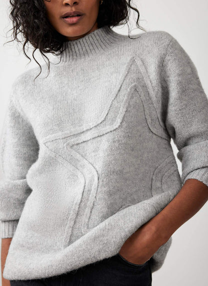 Grey Knit Star Jumper