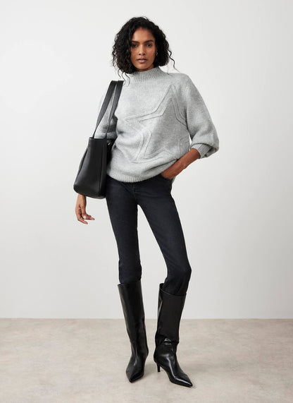 Grey Knit Star Jumper