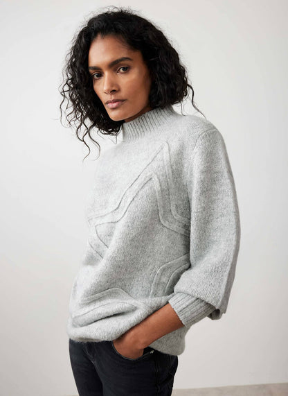 Grey Knit Star Jumper