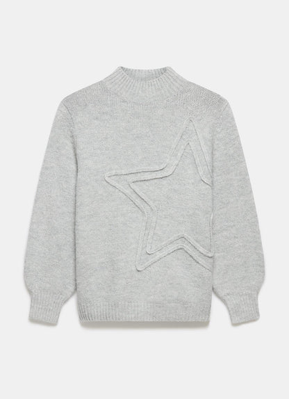Grey Knit Star Jumper