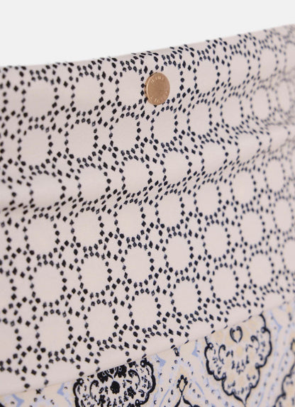 Blue Printed High Waisted Bikini Briefs