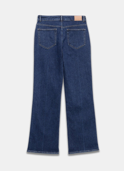 Indigo Relaxed Bootcut Patch Pocket Jeans