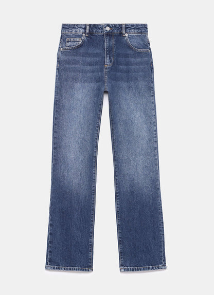 Indigo Polished Straight Jeans