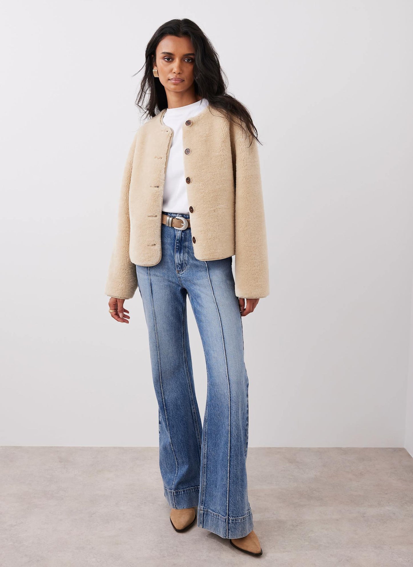 Mid Indigo Flared Jeans