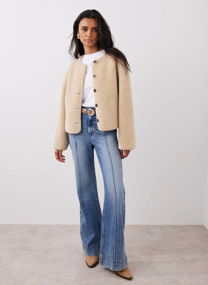 Mid Indigo Flared Jeans