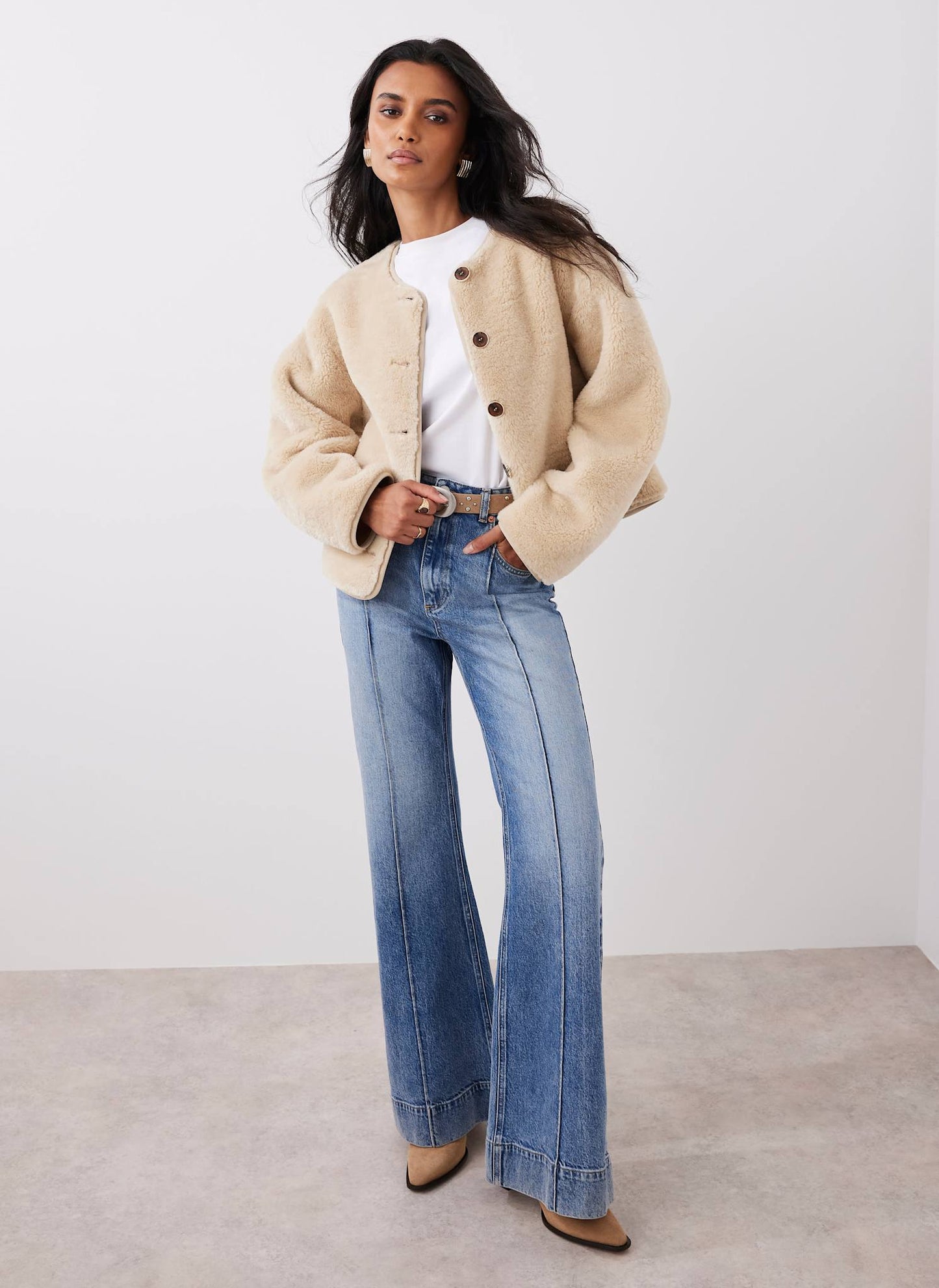 Mid Indigo Flared Jeans