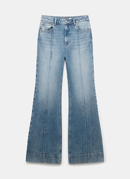 Mid Indigo Flared Jeans