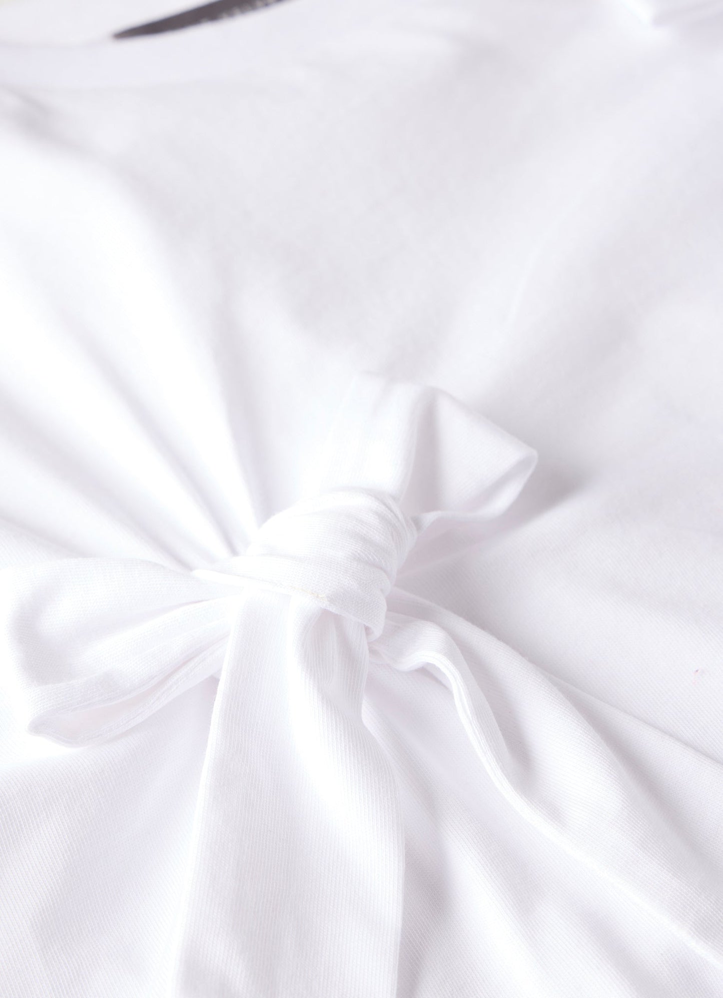 White Bow Detail T-Shirt