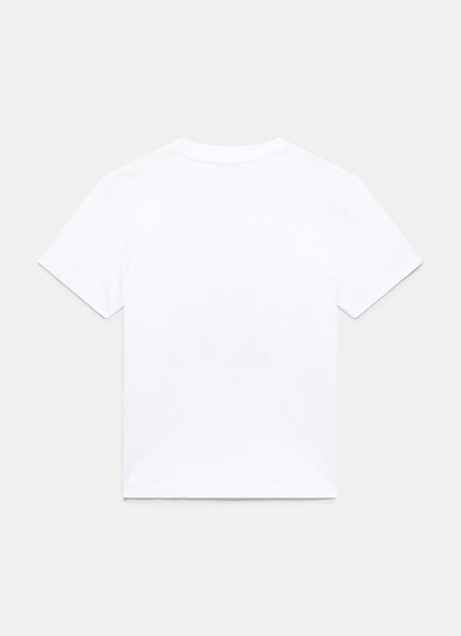 Luna Dog White Graphic Cotton T-Shirt