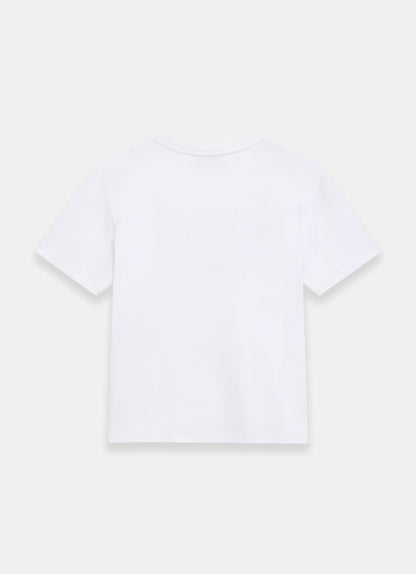 White Cotton Heart Graphic T-Shirt