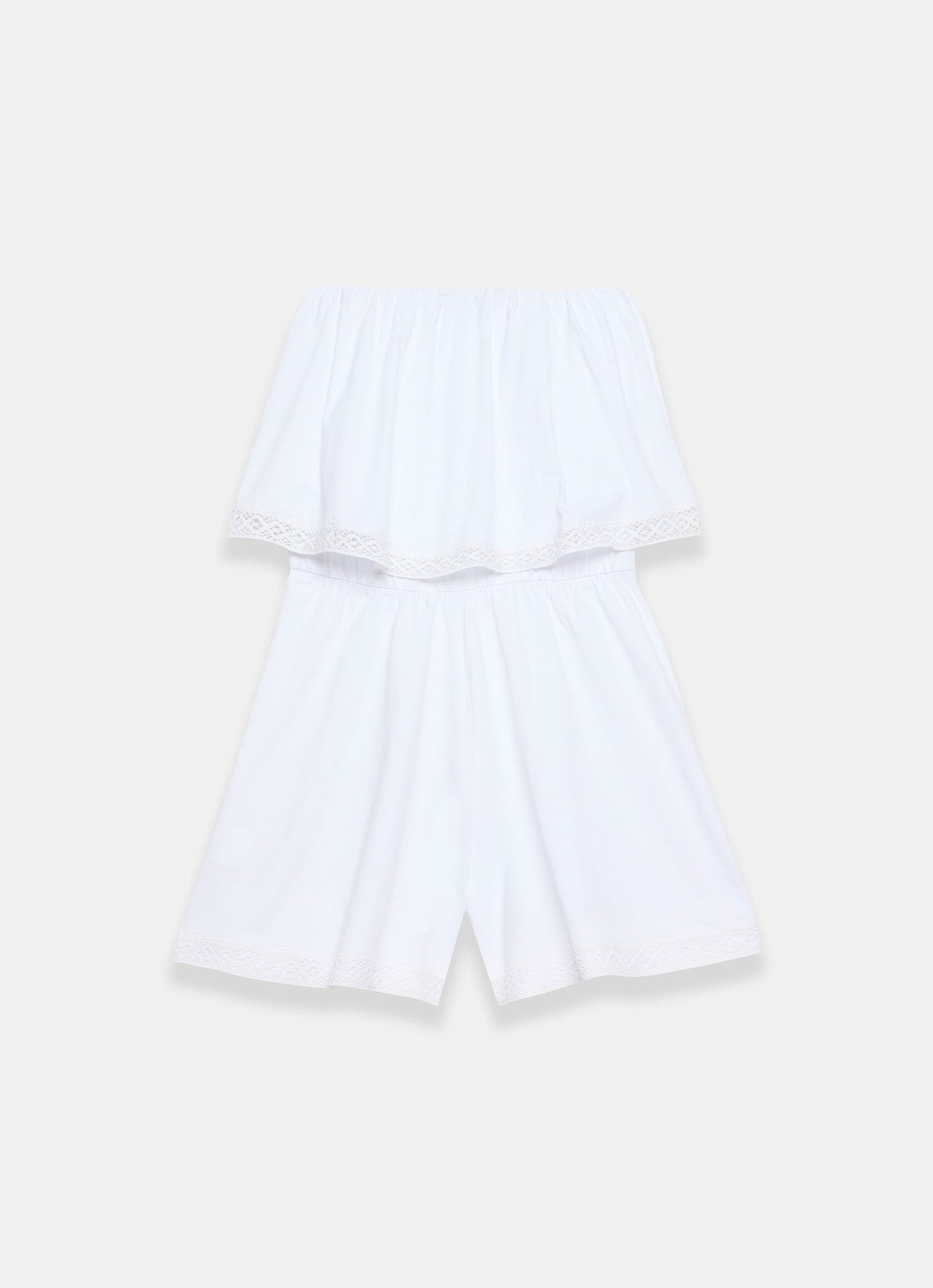 White Jersey Bandeau Playsuit