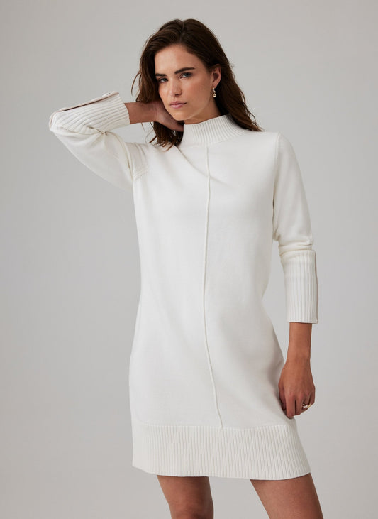 White Knit Jumper Mini Dress