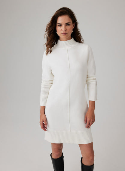 White Knit Jumper Mini Dress