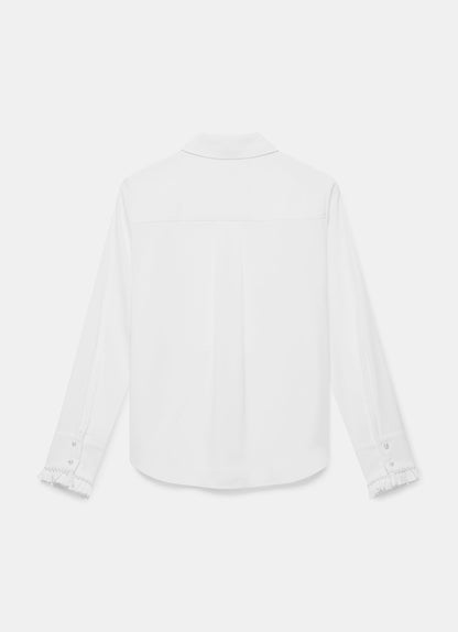 White Pearl Trim Shirt
